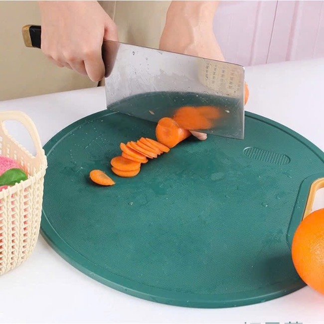 Thớt nhựa xanh tròn kháng khuẩn 32cm