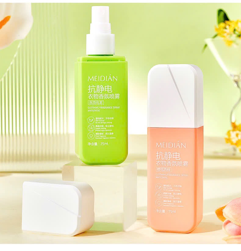 Xịt thơm quần áo khử mùi, kháng khuẩn lâu dài Meidian 75ml