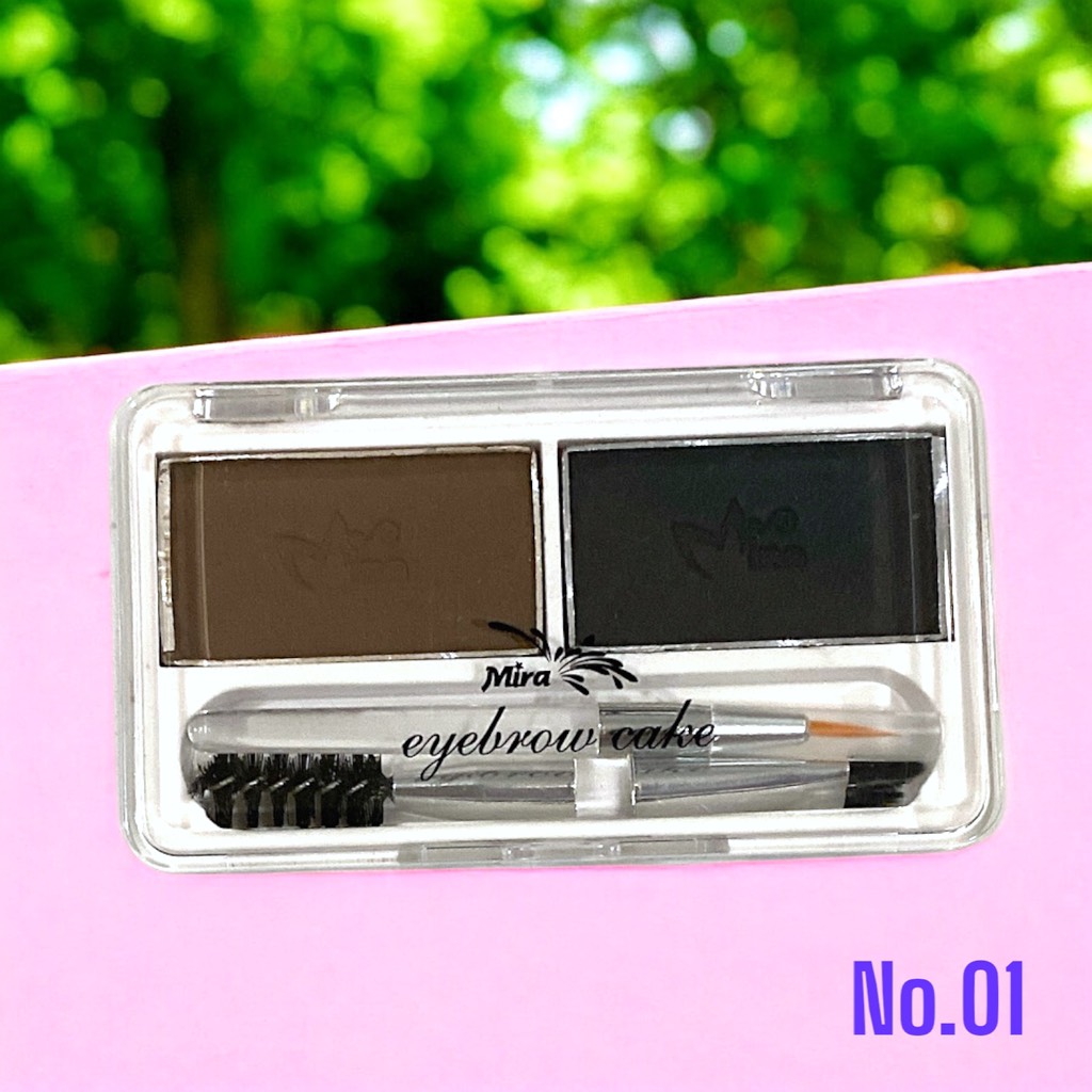 Phấn kẻ lông mày dạng bột 2 ô Mira Eyebrow Powder 7g