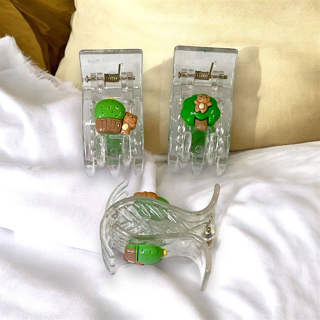T1.Kẹp tóc càng cua 5 răng gắn charm
