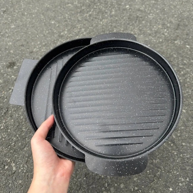 Chảo gang nướng BBQ 24cm