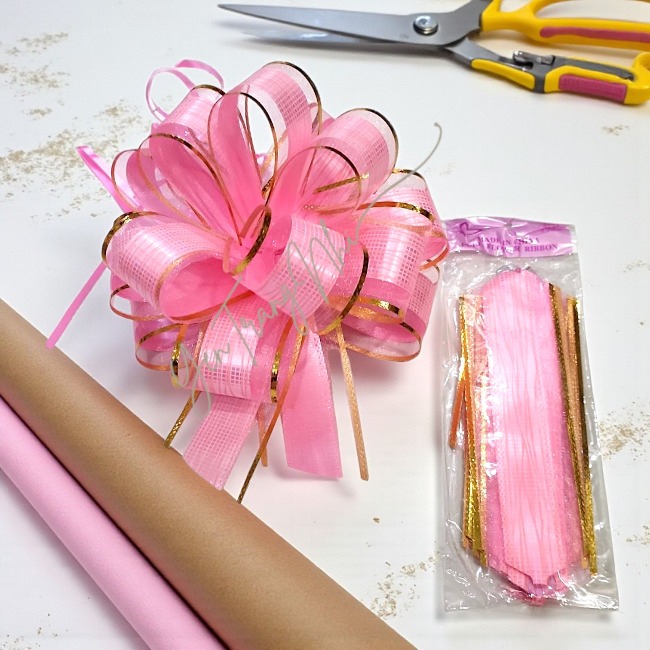 Nơ Rút Hình Bông Hoa Cẩm Tú Cầu 17x5cm (đường kính bông hoa 15-17cm)