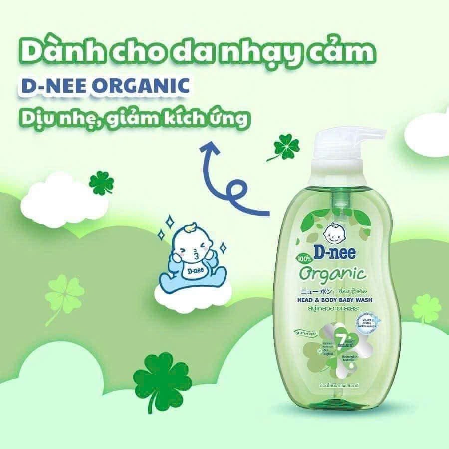 Sữa Tắm D-nee Organic Head&Body Baby Wash Thái Lan 380ml