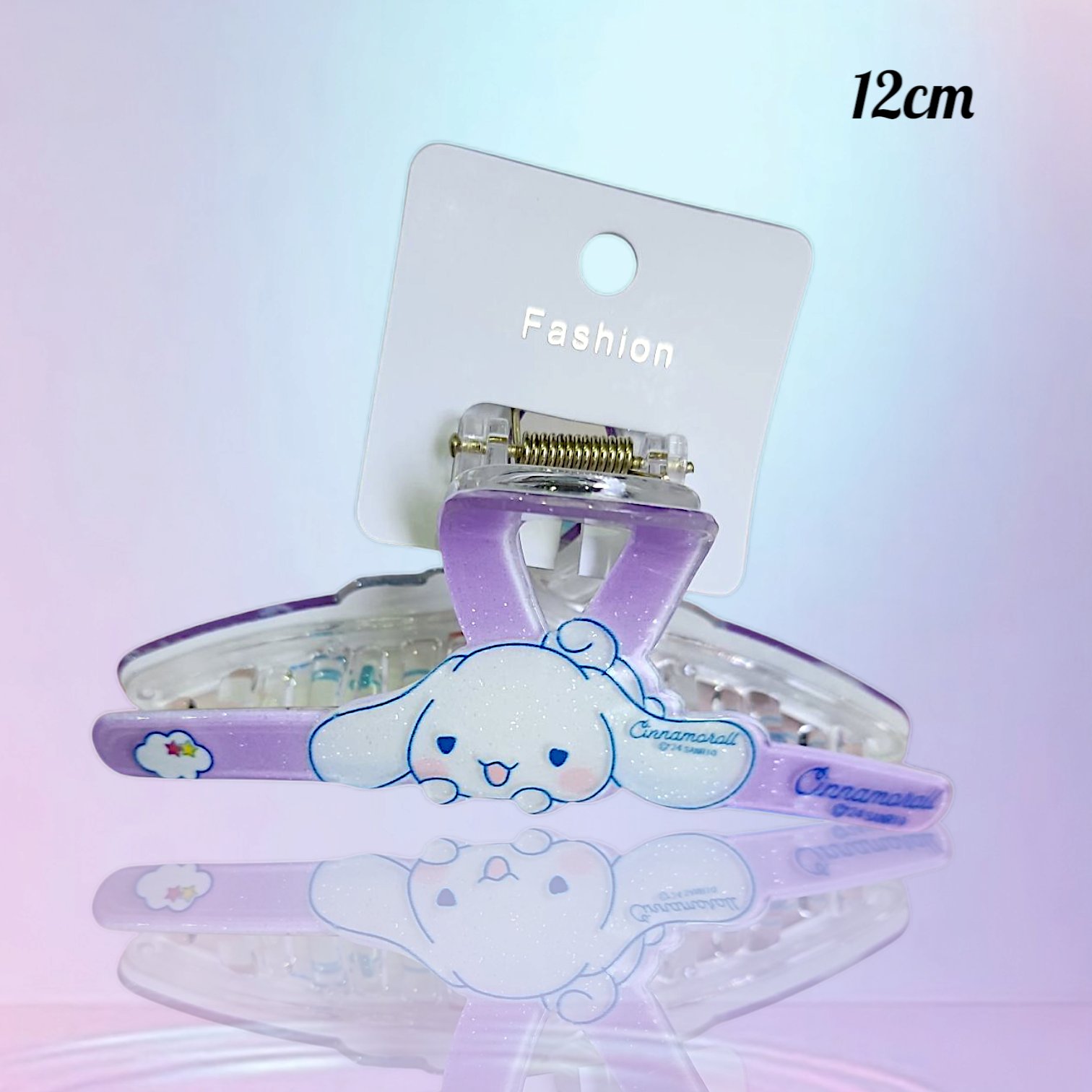 T6. Kẹp tóc chéo mika họa tiết nhân vật hoạt hình 12cm