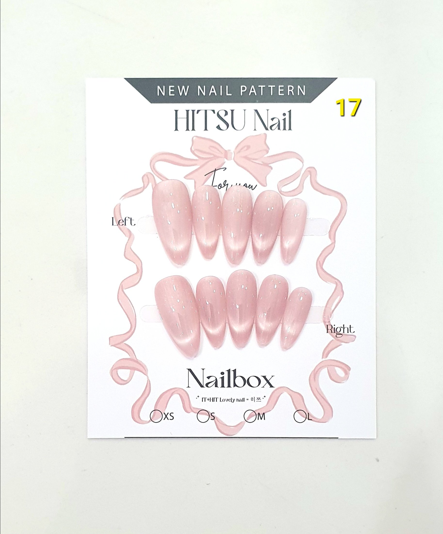 H03. Set 10 móng tay giả mắt mèo kèm keo và giũa móng