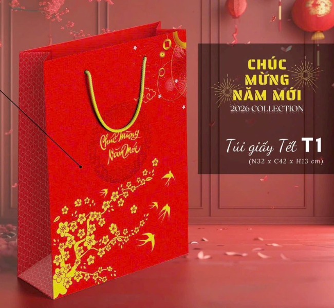 Túi giấy đựng quà cao cấp 32x42x13cm