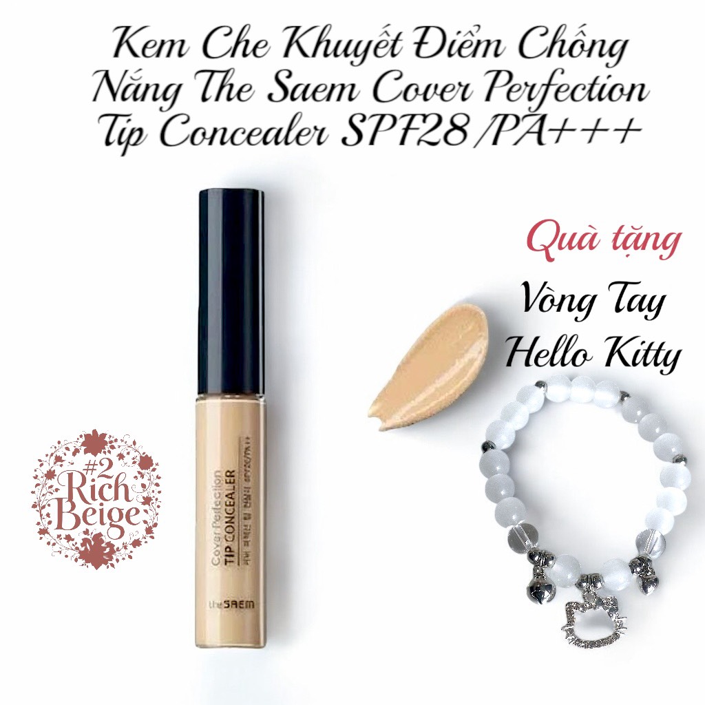 HLK-Kem Che Khuyết Điểm CN The Saem Cover Perfection Tip Concealer SPF28/PA++