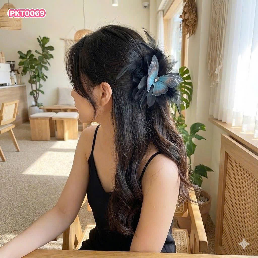 Kẹp Tóc Bướm Ma Thuật Cỡ Lớn Phong Cách Tiên Nữ