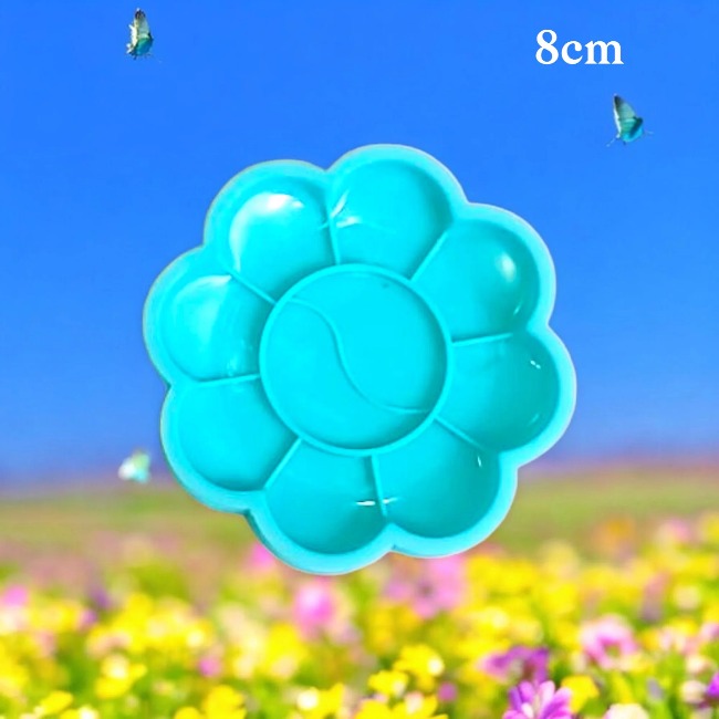 Sét 2 dụng cụ pha màu bông hoa nhỏ 8cm