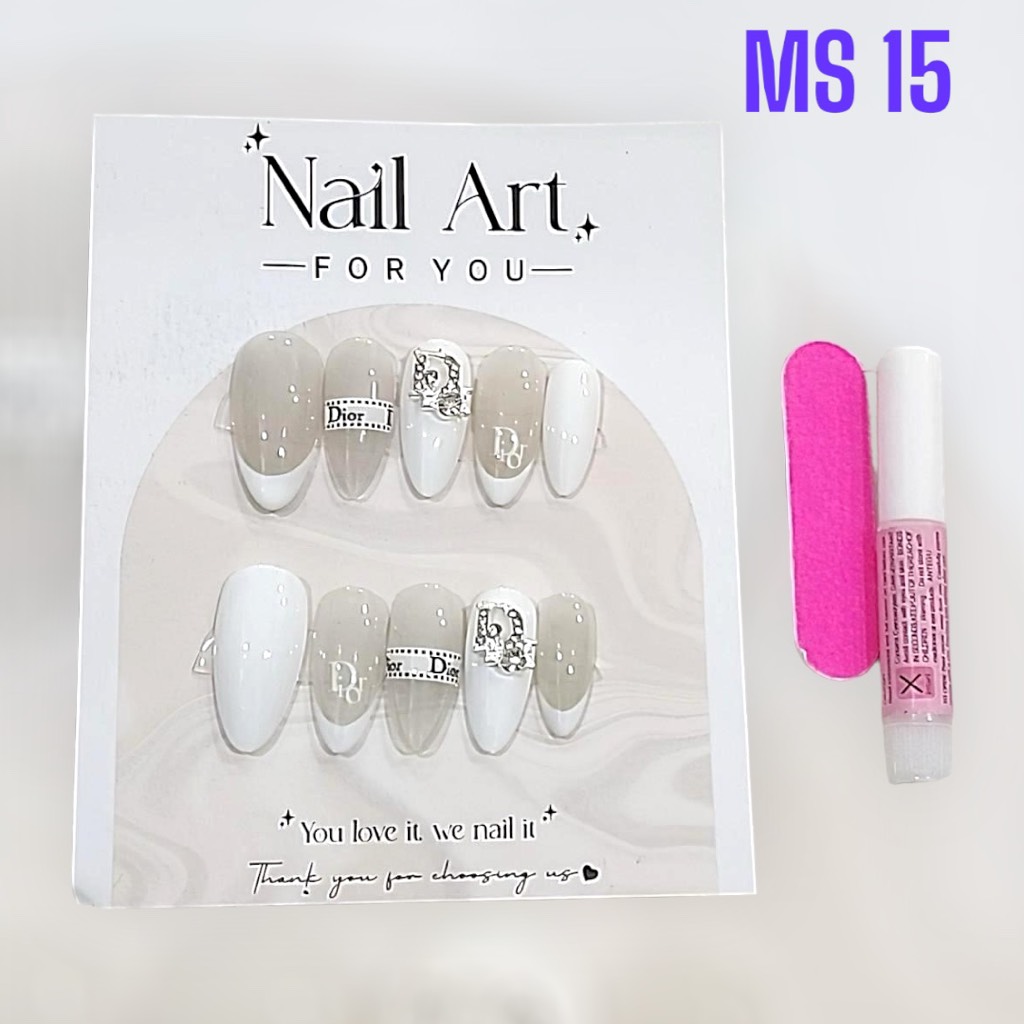 Bộ 10 m.óng ta.y gi.ả nhọn mẫu mới kèm keo dán