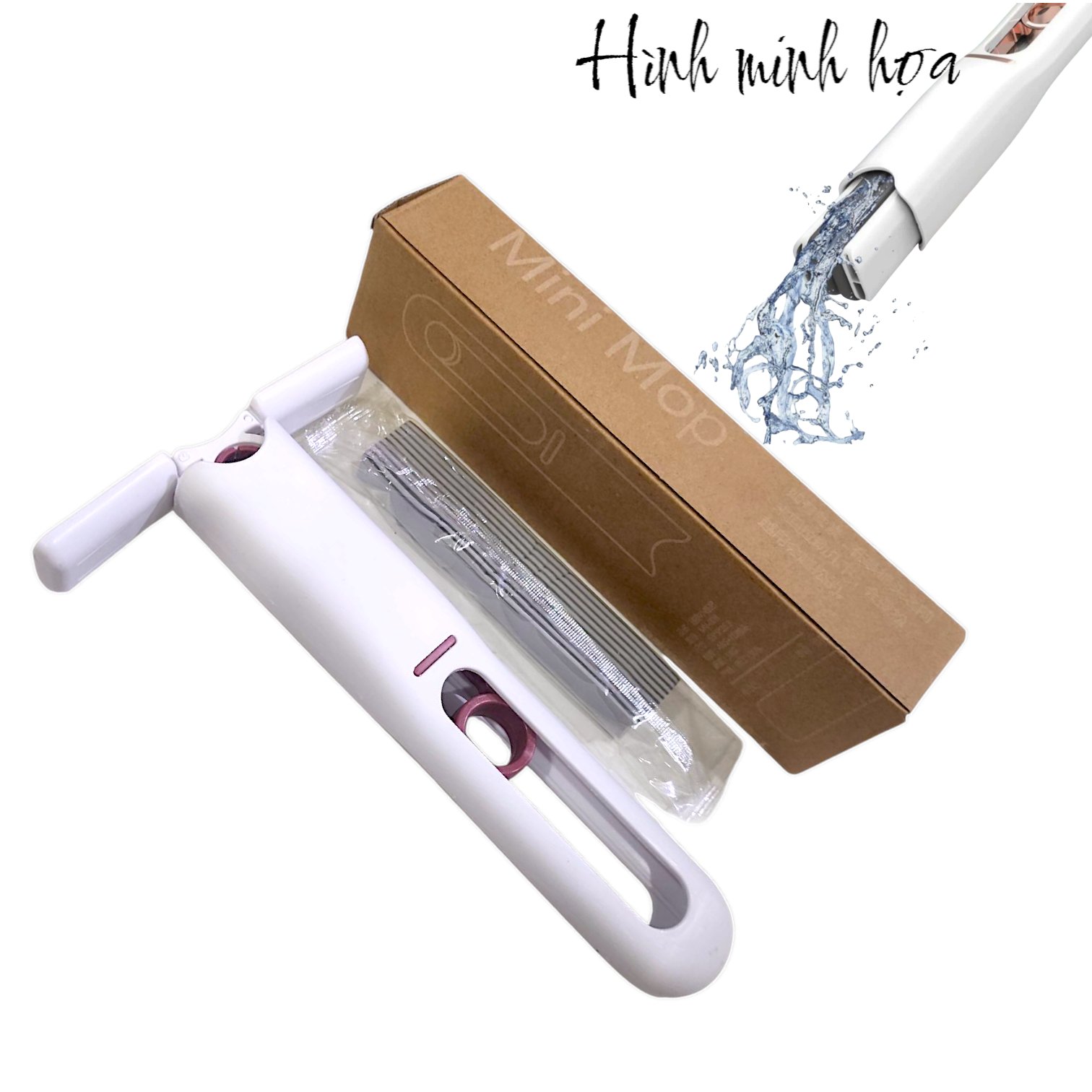 Cây Lau Bếp Tự Vắt Mini Cotton Mop Đa Năng