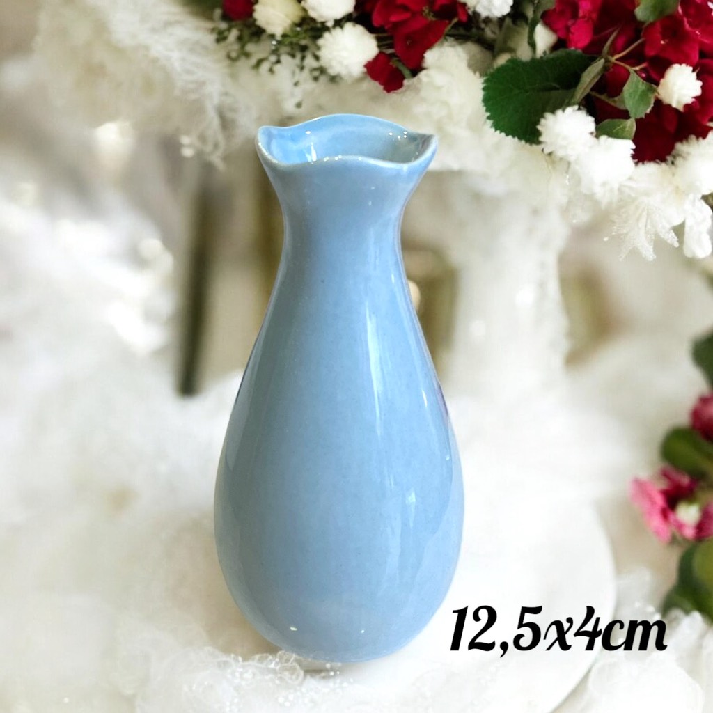 Lọ/bình cắm hoa mini decor 12,5x4cm