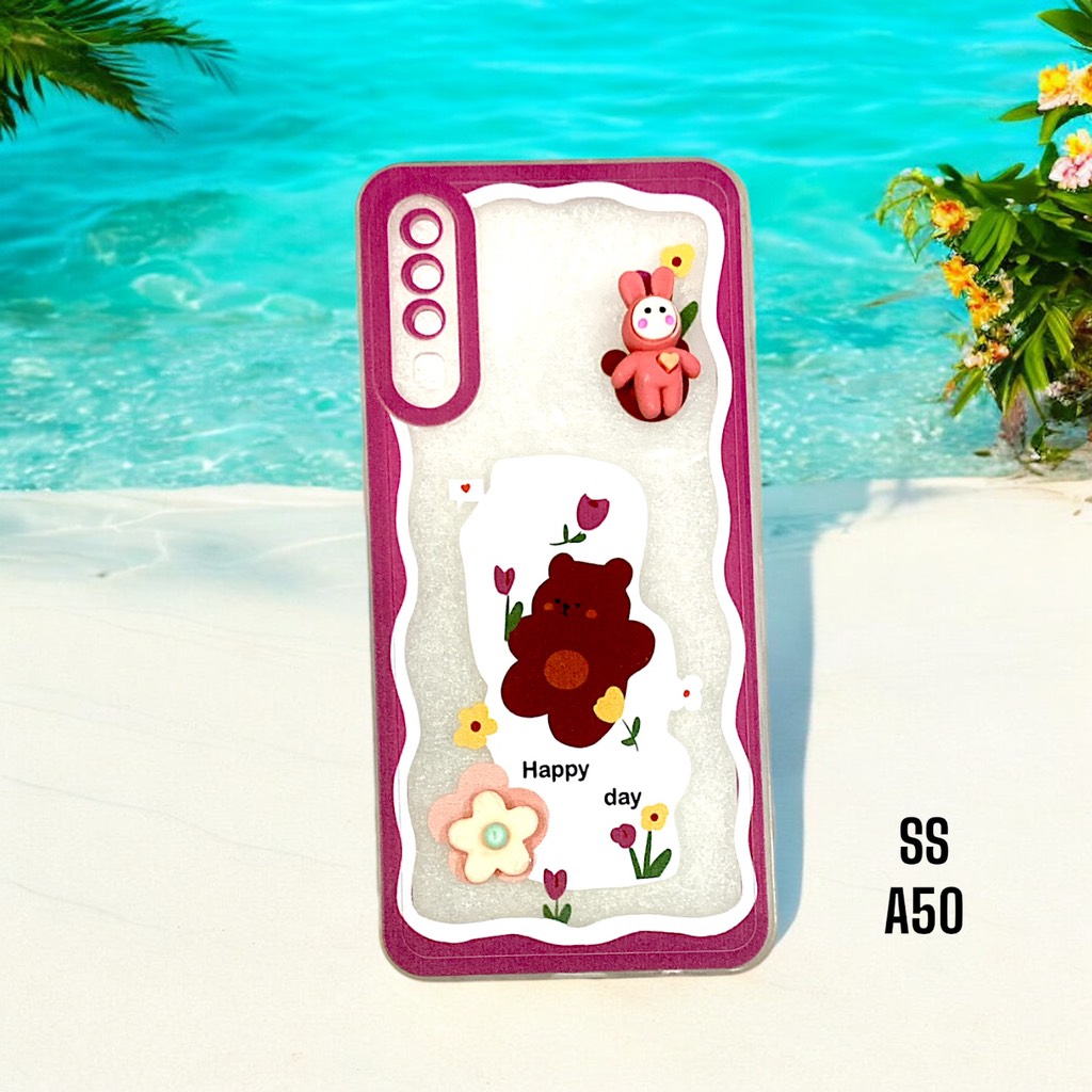 Ốp Lưng Điện Thoại HAAPY DAY Gấu, Thỏ Lạc Giữa Rừng Hoa Siêu Hot
