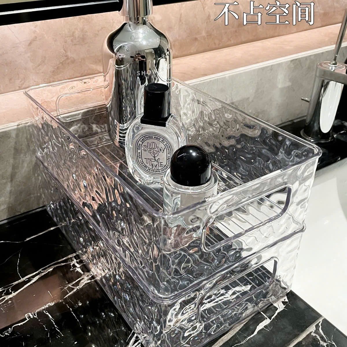 Hộp đựng mỹ phẩm họa tiết sông băng 27x15x7cm