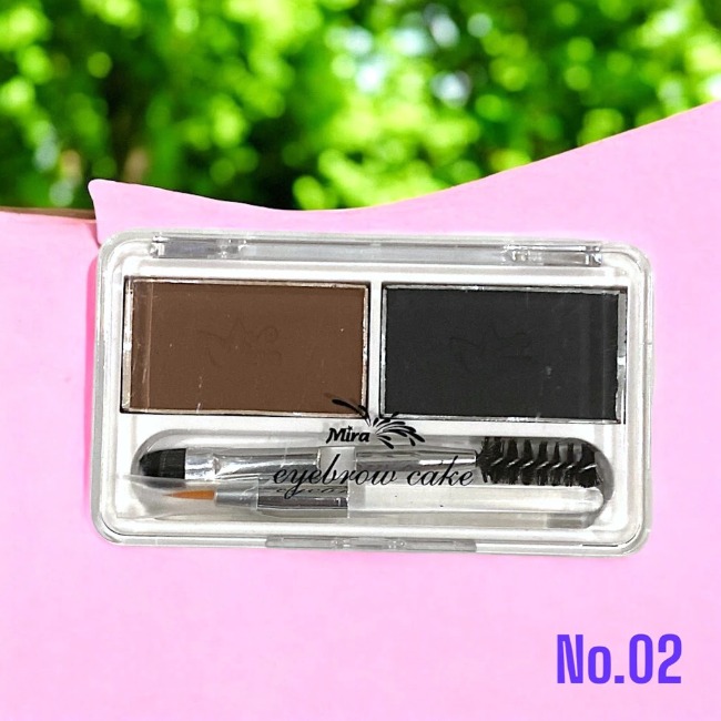 Phấn kẻ lông mày dạng bột 2 ô Mira Eyebrow Powder 7g