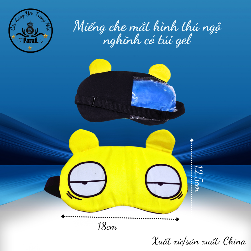 Miếng che mắt hình thú ngộ nghĩnh có túi gel
