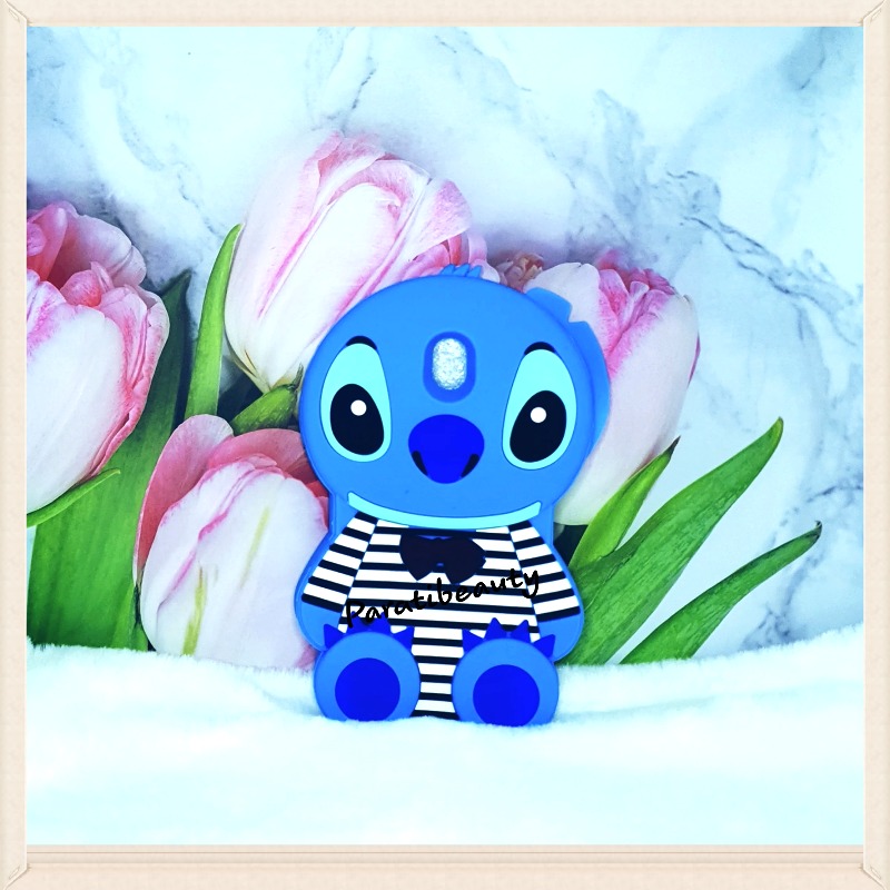 Ốp Lưng Điện Thoại Mềm Hình Stitch Xanh Dễ Thương Cho Samsung J7Pro/J730