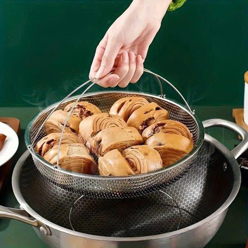 S4T Vỉ Hấp Inox Kèm Đế Có Tay Cầm 23x4cm