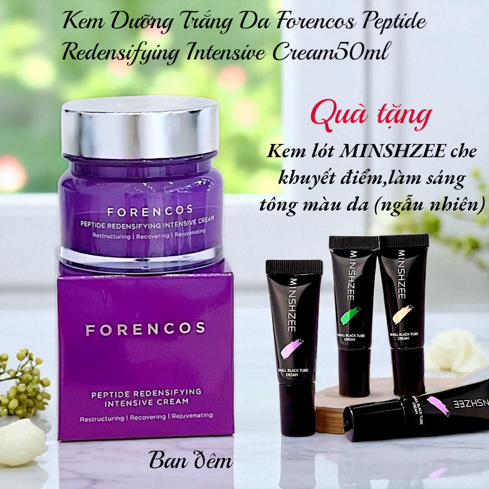 [HQ-khô]Kem Dưỡng Trắng Da Ban Đêm Forencos Peptide Redensifying Intensive Cream