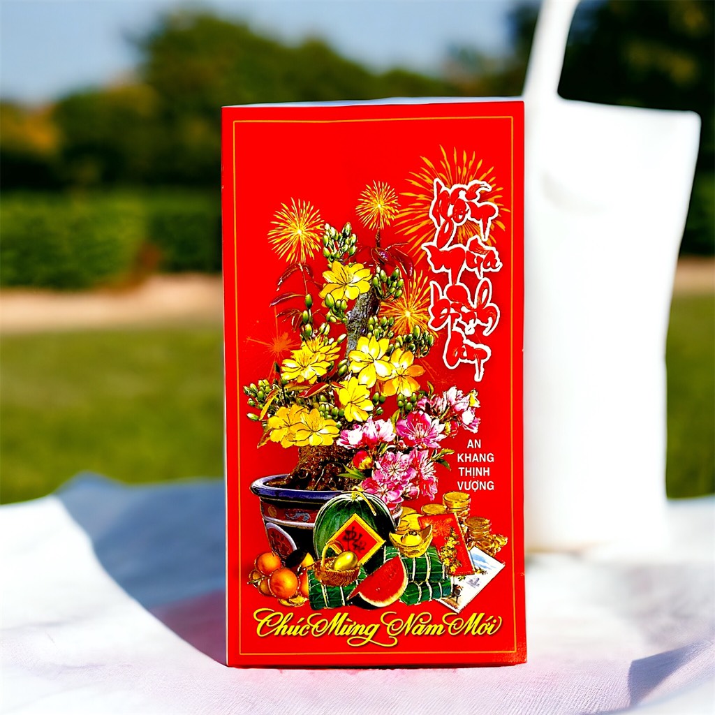 Thiệp chúc mừng năm mới 10,5x19cm