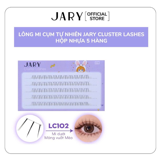 14.7-14.6.Hộp mi giả Jary Pro Cluster Lashes 6 hàng (có sẵn keo)