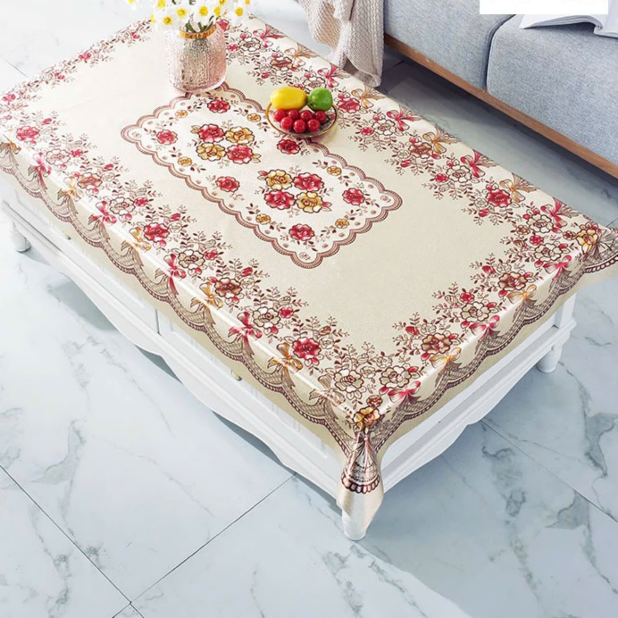 Khăn trải bàn 3d chống thấm, chống bám dầu mỡ 90x150cm