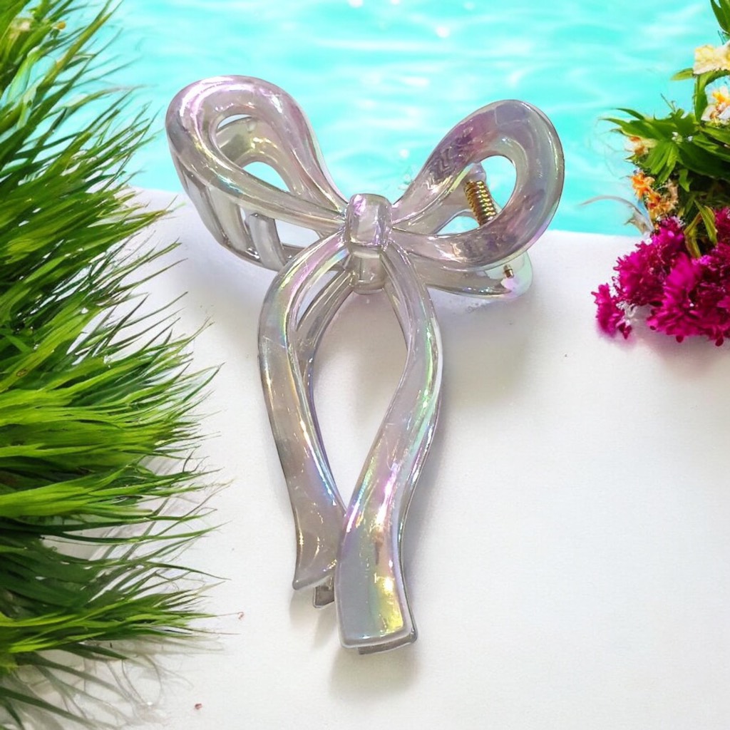 T7. Kẹp Càng Cua Chéo Nơ Phản Quang 11x8(2)x3cm