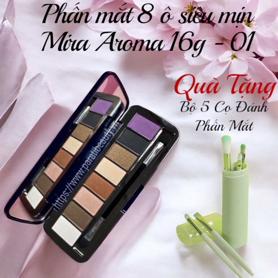Phấn Mắt Mira Aroma Siêu Mịn 8 Ô 16g
