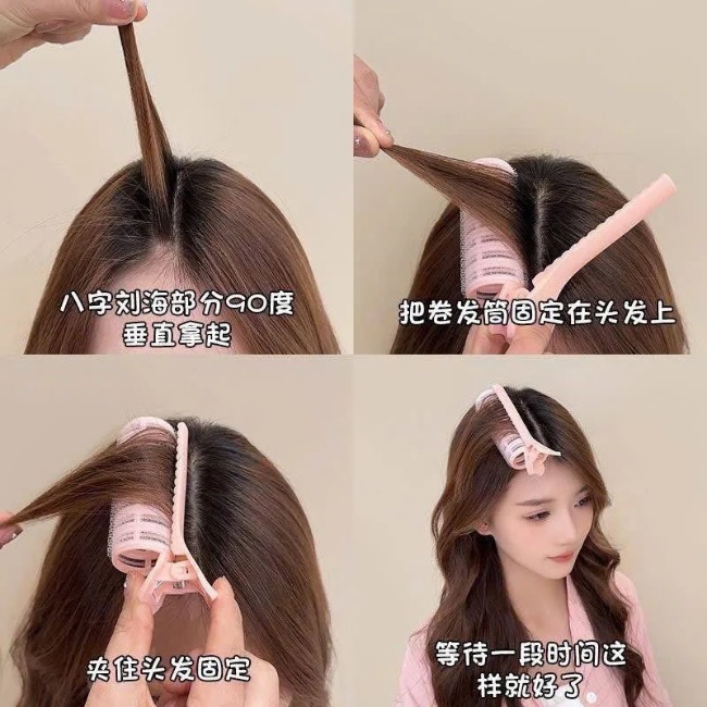 Kẹp phồng tóc tự dính màu pastel xinh xắn dễ thương (ngẫu nhiên)-1 cái