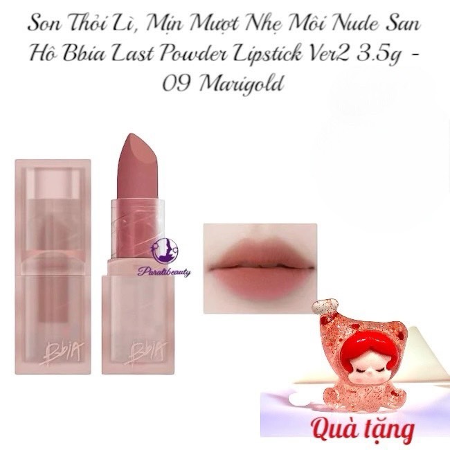 Son Thỏi Lì, Mịn Mượt Nhẹ Môi Bbia Last Powder Lipstick Ver2 3.5g