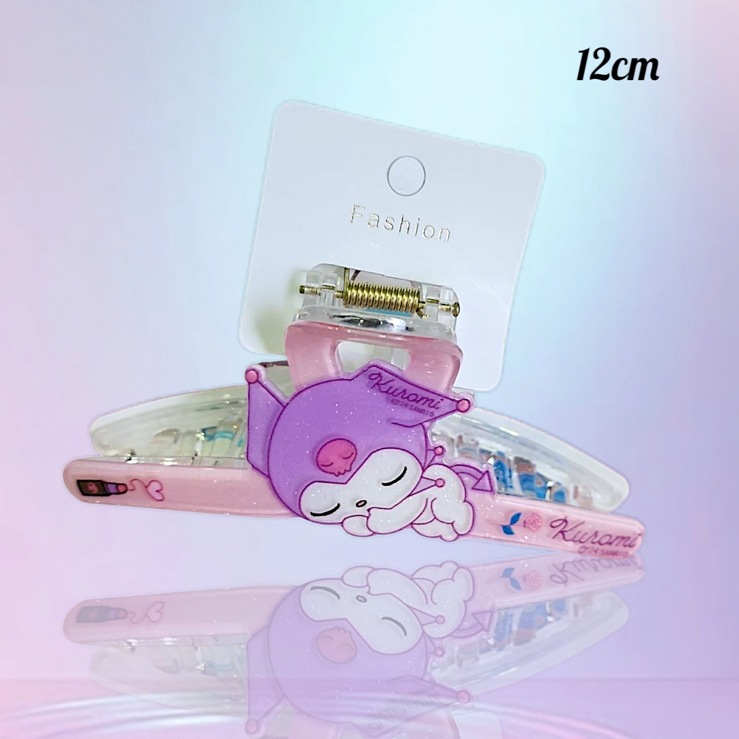 T6. Kẹp tóc chéo mika họa tiết nhân vật hoạt hình 12cm