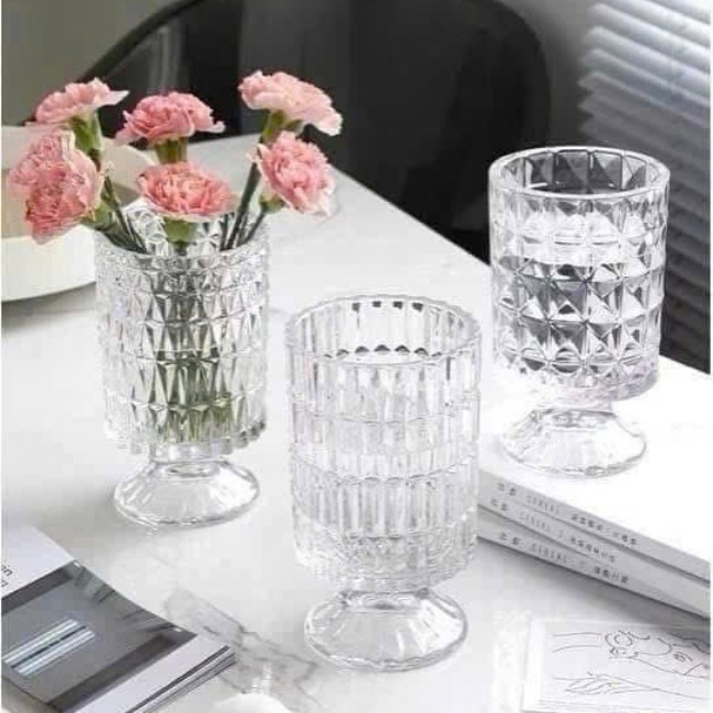 Bình/lọ hoa thuỷ tinh dạng ly