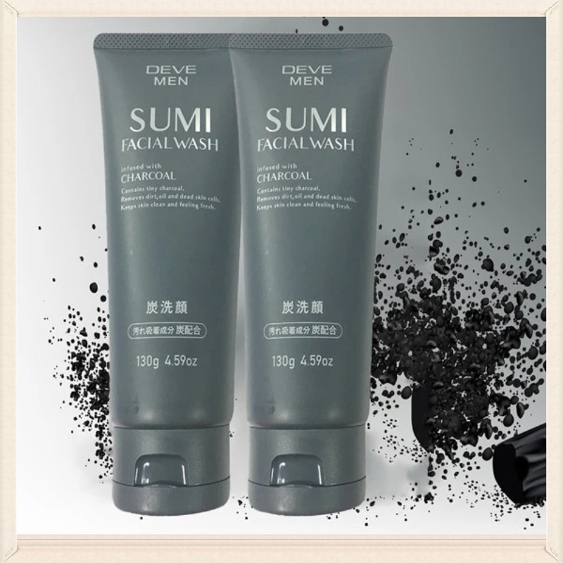 Sữa Rửa Mặt Than Hoạt Tính Cho Nam Kumano Deve Men 130g
