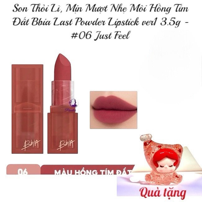 Son Thỏi Lì, Mịn Mượt Nhẹ Môi Bbia Last Powder Lipstick ver1 3.5g