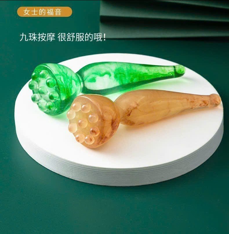 B8.10 Cây massage mặt cao cấp bằng sáp ong dài 13,5cm (có hộp)