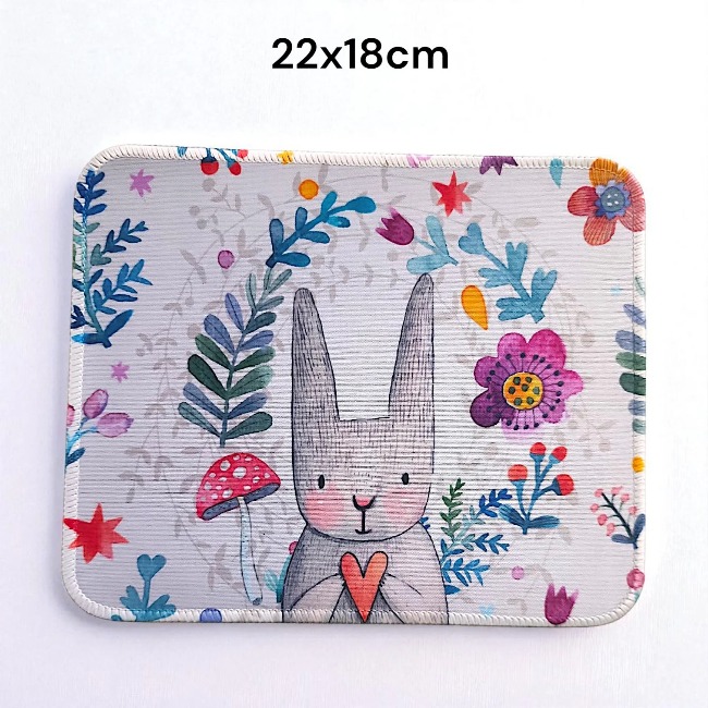 19.15 Lót chuột hình chữ nhật họa tiết hoạt hình đáng yêu 22x18cm