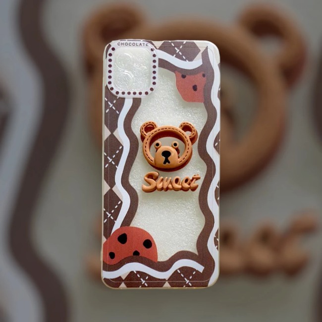 Ốp Lưng Điện Thoại Mềm SWEET Gấu Moschino Siêu Dễ Thương