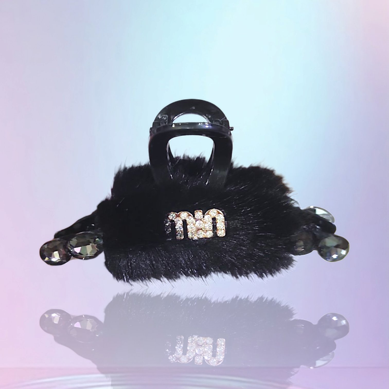 T6. Kẹp tóc lông MIN đá 11cm