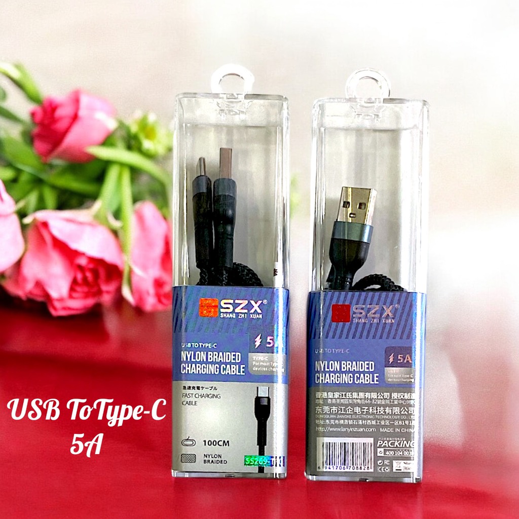 Cáp sạc nhanh SZX có hộp nhựa trong suốt