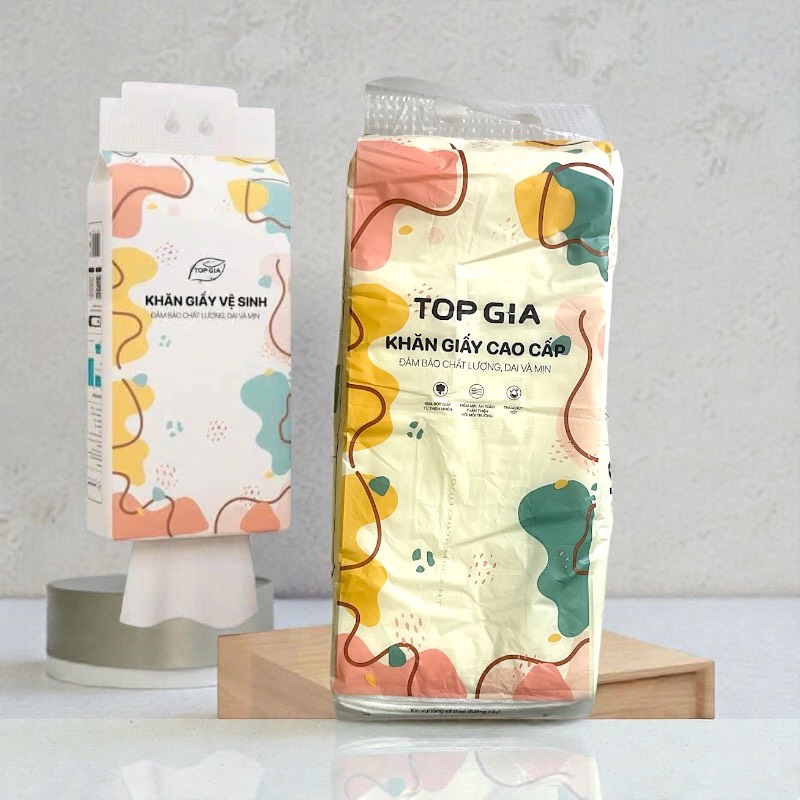 Bịch 1280 tờ khăn giấy rút Top Gia 158x175mm