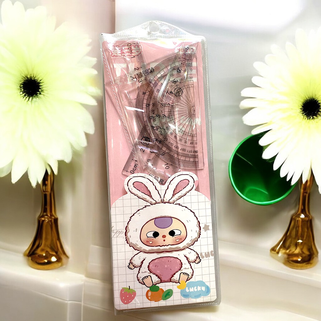 Bộ thước kẻ eke đo độ 4 món