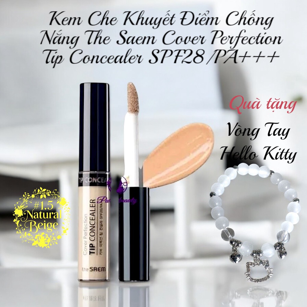HLK-Kem Che Khuyết Điểm CN The Saem Cover Perfection Tip Concealer SPF28/PA++