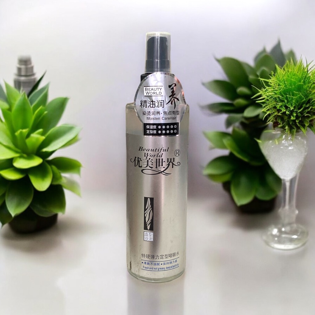 B4. Xịt dưỡng ẩm, tạo kiểu nhẹ nhàng Beauty World 250ml
