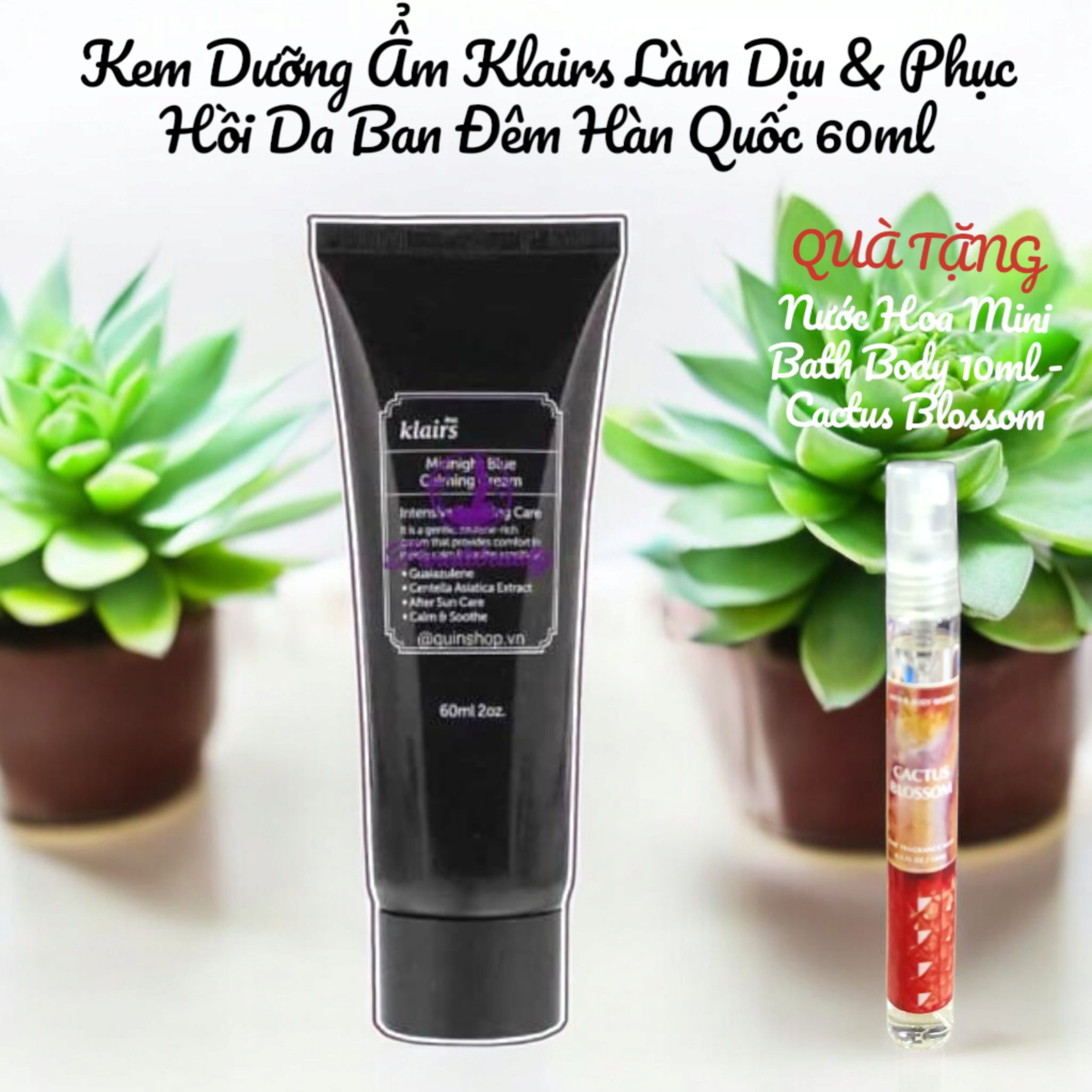 {Đêm}Kem Dưỡng Ẩm Klairs Làm Dịu & Phục Hồi Da Ban Đêm Hàn Quốc 60ml