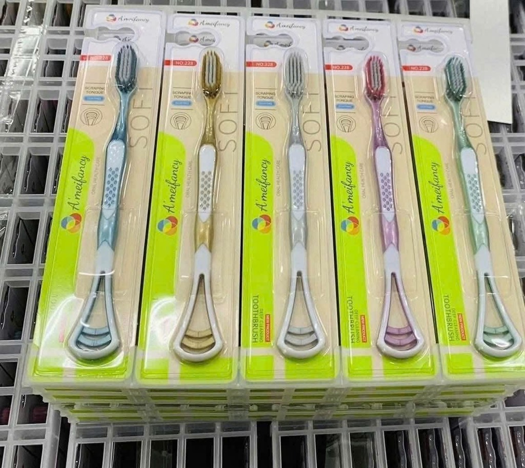 B8. Bàn chải lưỡi đa năng, dụng cụ cạo lưỡi Adongfresh