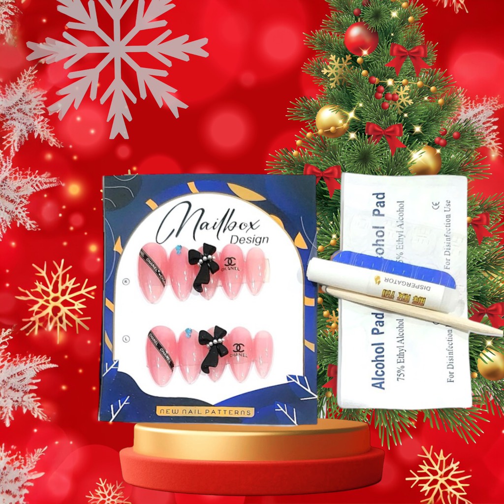 Bộ 10 m.óng ta.y gi.ả nhọn mẫu mới kèm keo dán