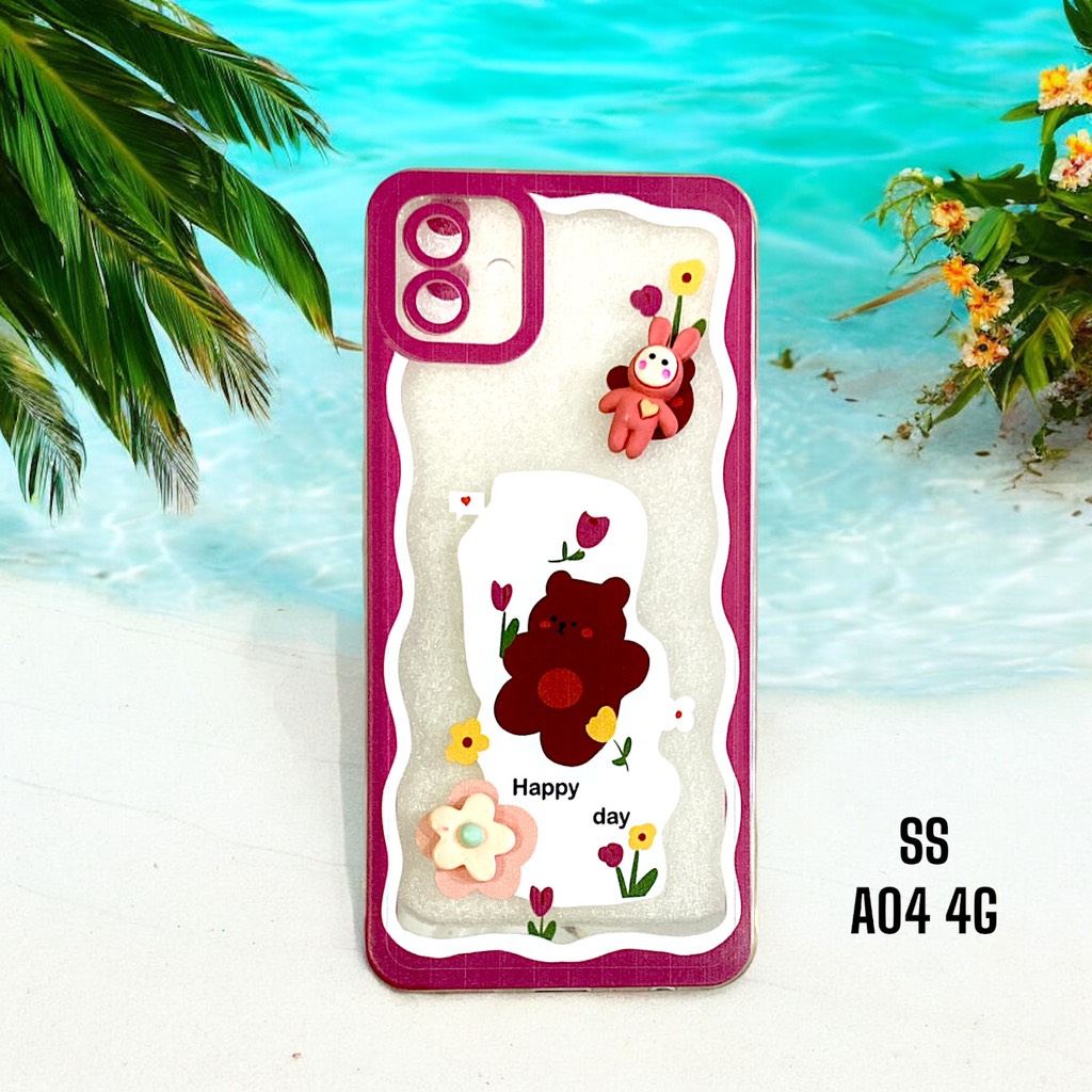 Ốp Lưng Điện Thoại HAAPY DAY Gấu, Thỏ Lạc Giữa Rừng Hoa Siêu Hot