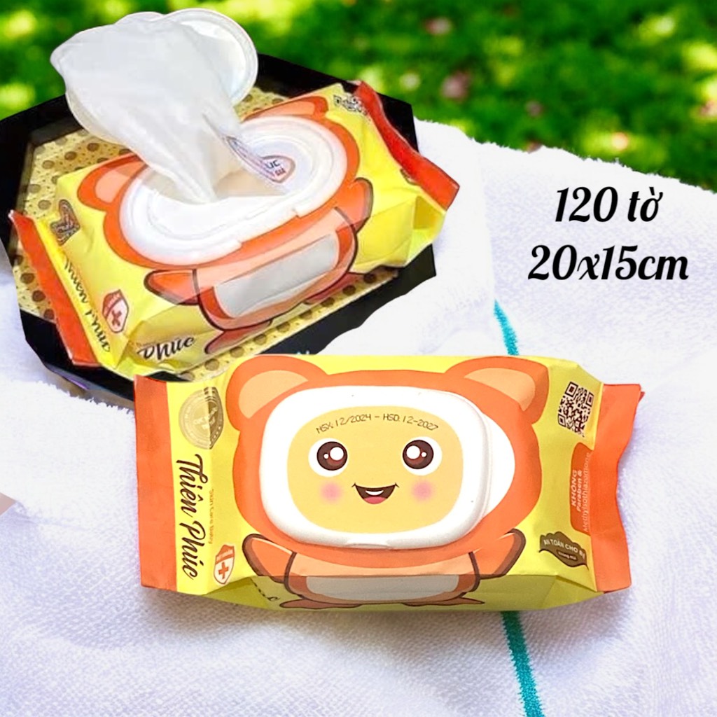13.7 Bịch 120 tờ khăn ướt Thiên Phúc 20x15cm