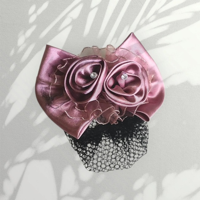 T8. Kẹp búi lưới nơ hoa