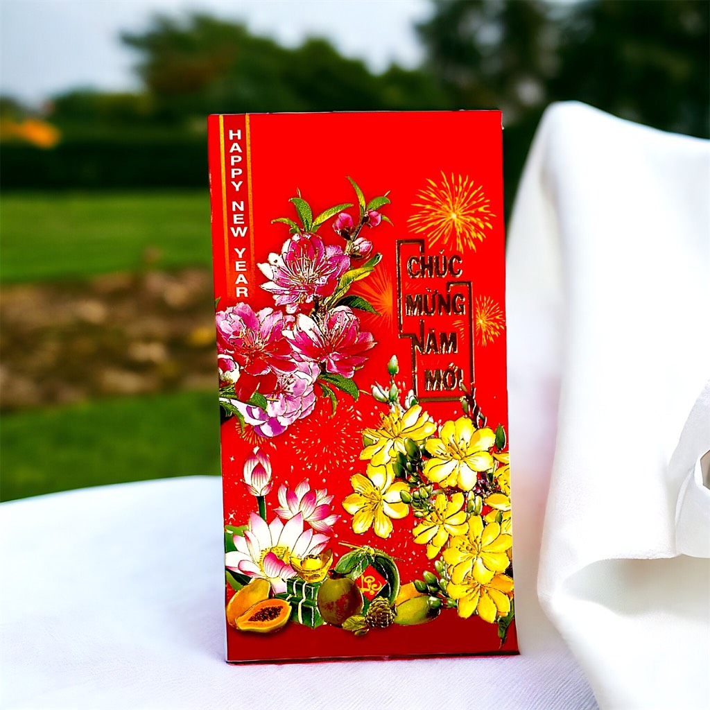 Thiệp chúc mừng năm mới 10,5x19cm